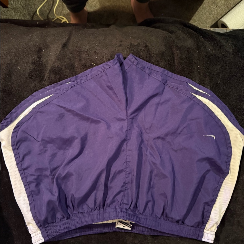 Nike Dri-FIT Purple and White Shorts - Picture 2 of 3